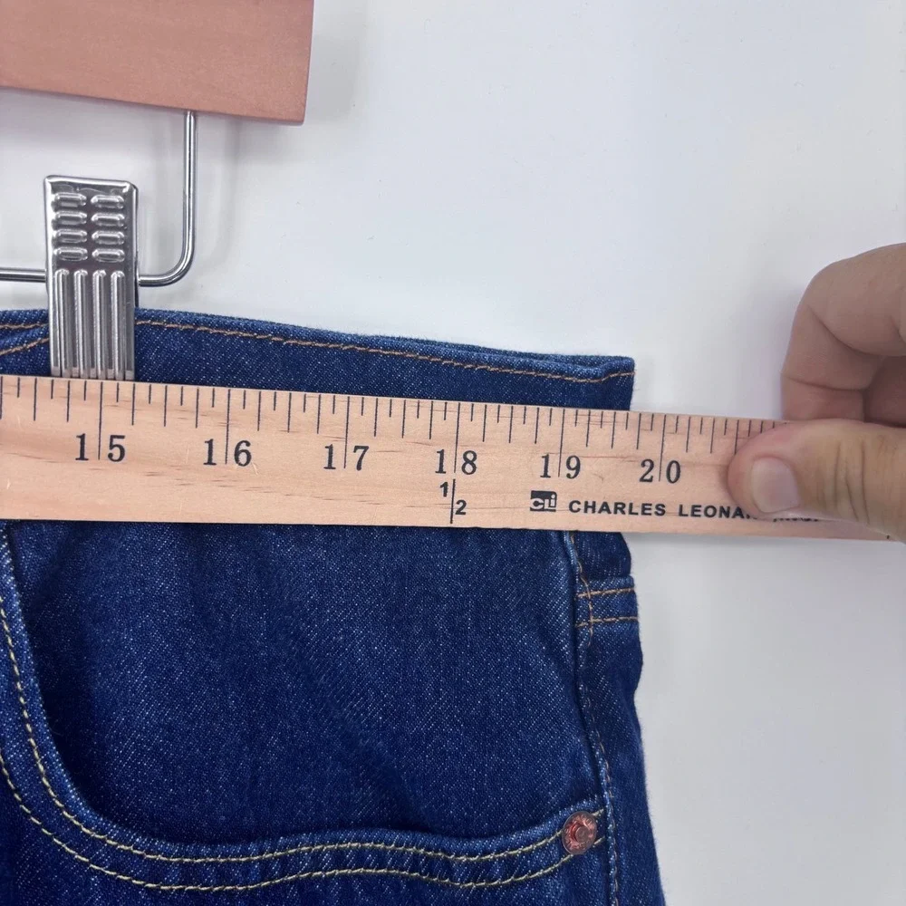 Levi's Premium 502 Selvedge Jeans Mens 39x24 (Tag 40x30)  Cropped Raw Hem *READ